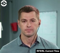 Current Time correspondent Raman Vasiukovich after his departure from Belarus